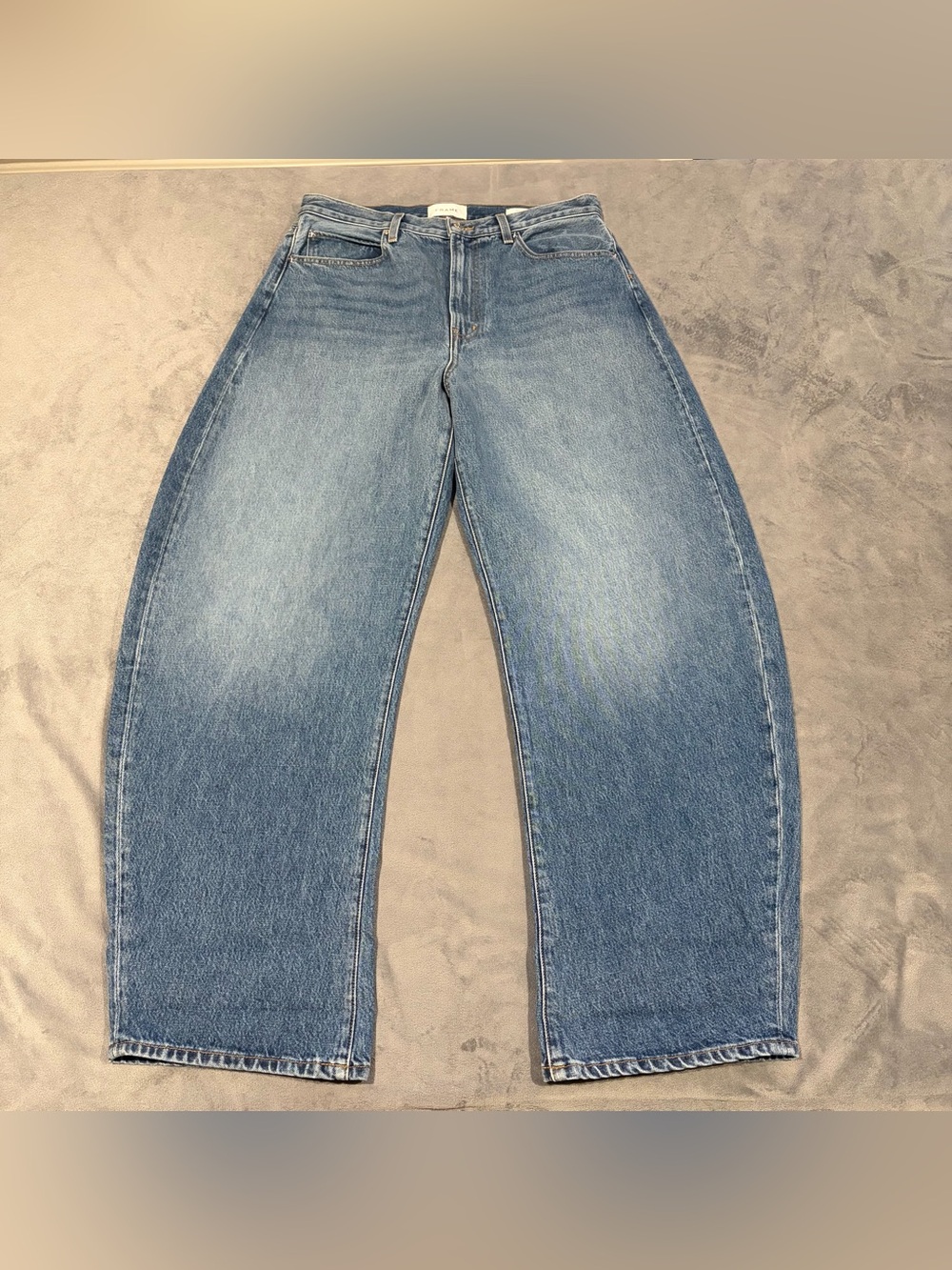FRAME The Bubble Jeans Womens 30 Barrel Leg High Waisted Denim
